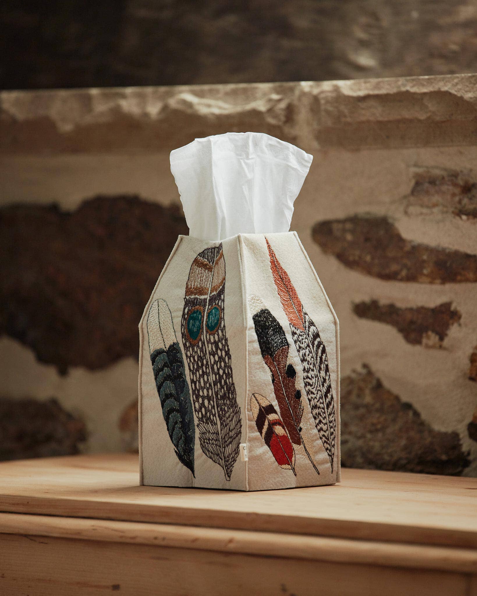 Coral & Tusk – wholesale Näsdukslåda – Fjädrar Tissue Box Cover7