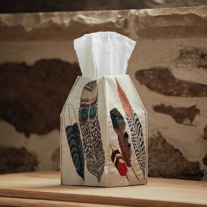 Coral & Tusk - Wholesale Tissue Box - Feathers Tissue Box Cover7