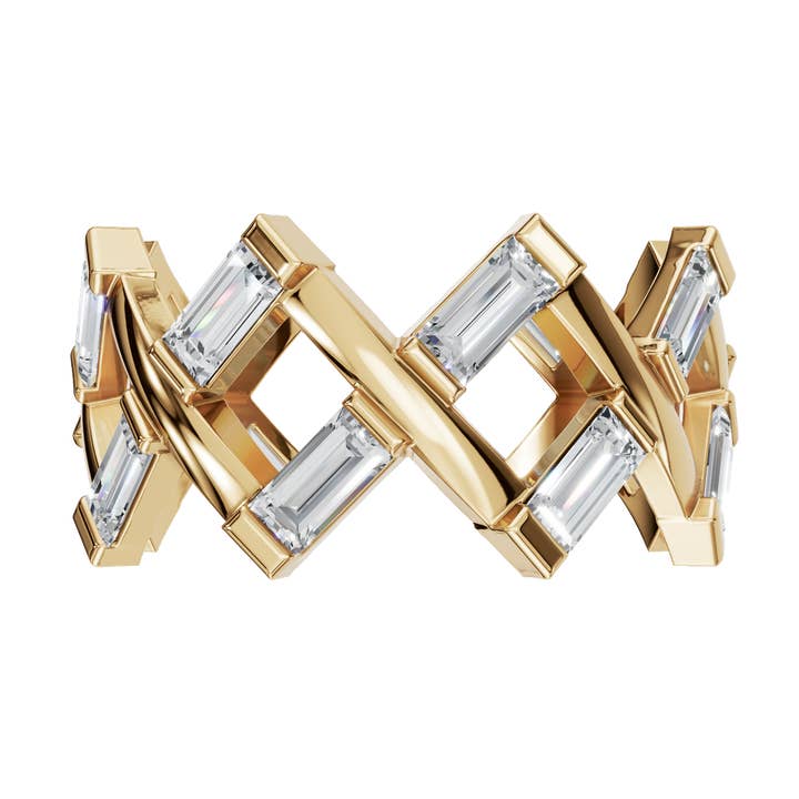 14K Solid Gold Diamond Necklace, Statement Necklace for wholesale by PureYou Jewelry