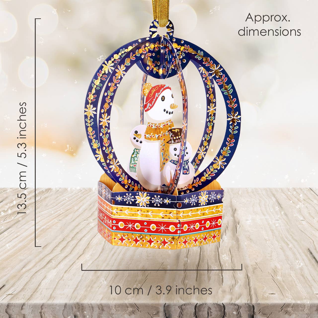 Santoro London – wholesale Christmas decoration – BL009 – Baubles - Snow Globe - Snowmen5