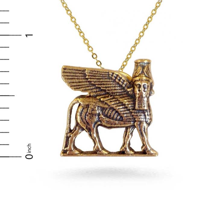 Discoveries, Inc. - Wholesale Pendant/Charm Necklace - Lamassu Winged Bull Pendant Necklace2