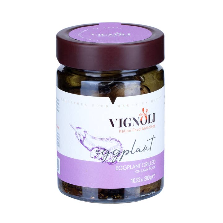 Grilled Eggplant on Hot Lava Rock - 10.22 oz for wholesale by Vignoli Food