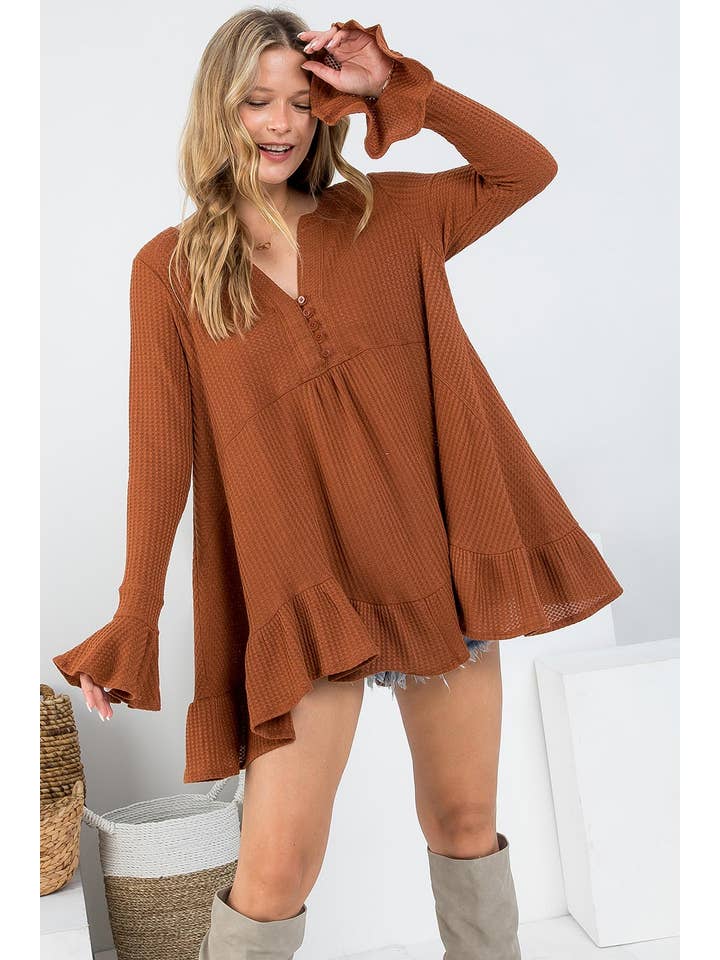 Sweet Lovely by Jen - Wholesale Tunic - Women's - SW275 - Waffle Knit Flare Top53
