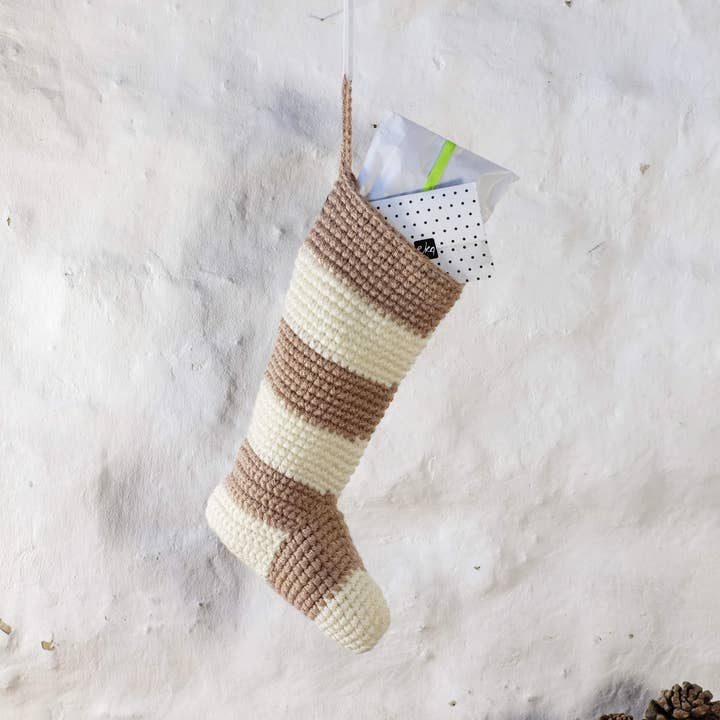 Chunky Striped Christmas Stocking for wholesale by EKA