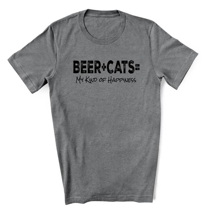 Luv the paw - Wholesale T-Shirt (Graphic) - Unisex - Funny Beer + Cat Shirt