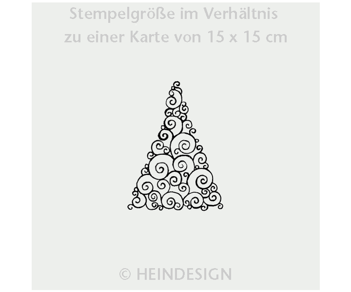 Heindesign - Wholesale Rubber/Decorative Stamp - Stamp: Christmas Tree For Bagels2