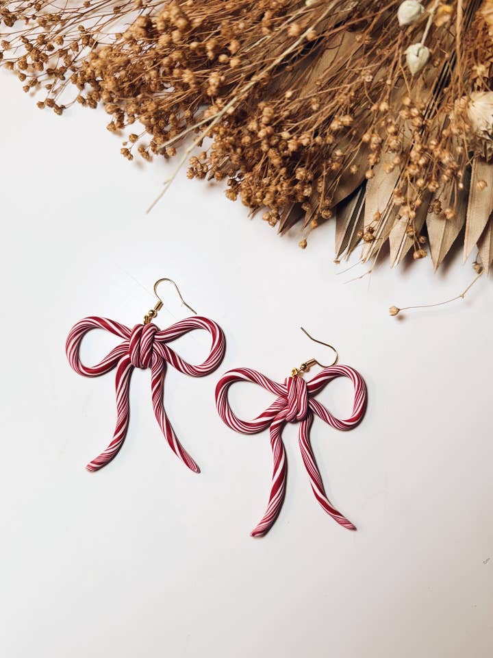 Candy Cane Bow for wholesale by The Butterfly Effect
