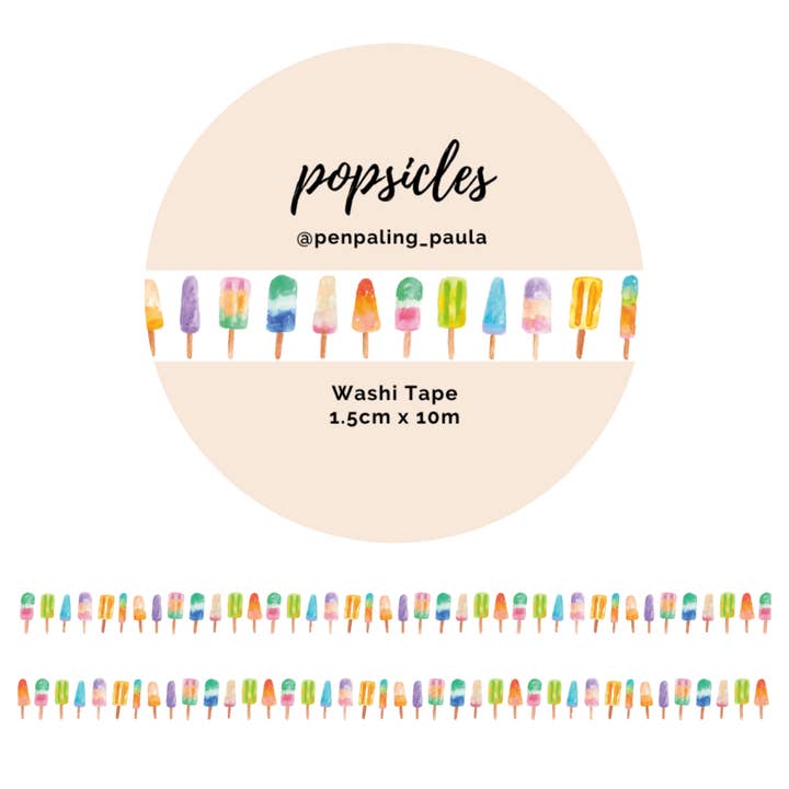 Ghiaccioli - Washi Tape per la vendita all'ingrosso da parte di Penpaling Paula