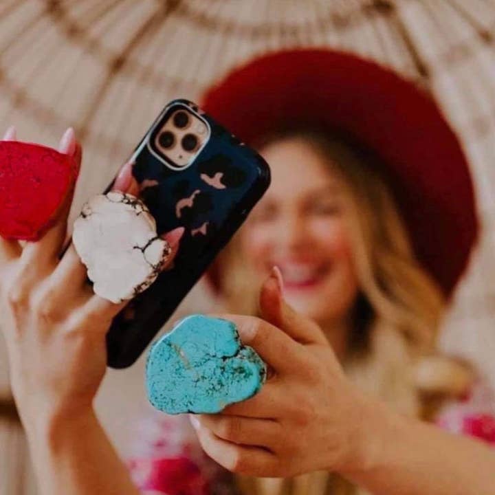 Savannah Hoffman Designs Artisian Jewelry - Wholesale Phone Grip - Turquoise slab phone grip1