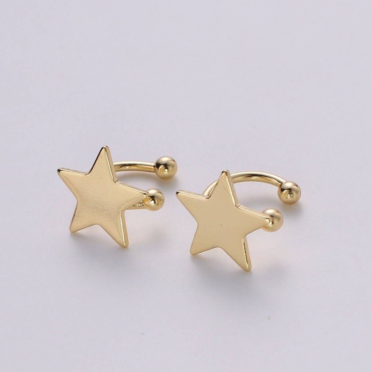 Aim Eternal - Wholesale Cuff/Wrap Earrings - 1x Gold Ear cuff, No piercing ear cuff, Fake piercing, Ear cuff, Helix no piercing hoop, Star ear cuff, Love earring, ear cuff, AI-1380