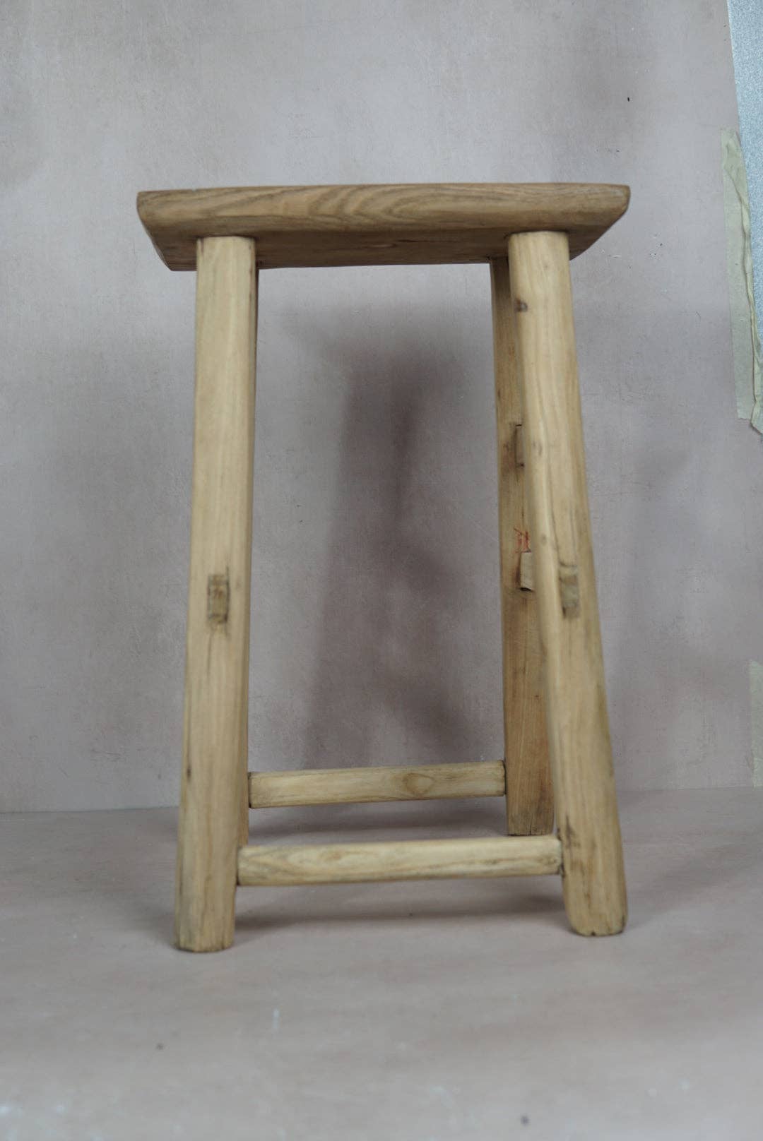 Botanical Boys – wholesale Stool – Vintage Rustic Stool - Elm wood - 18.34