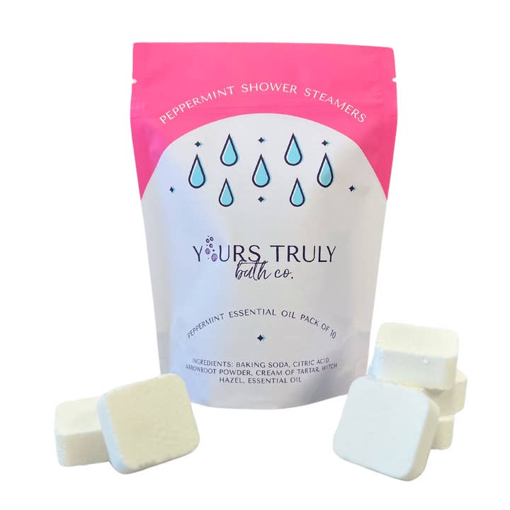 Vapeurs de douche à la menthe poivrée pour la vente par Yours Truly Bath Co