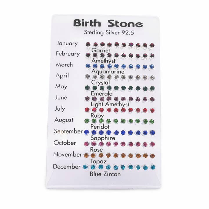 Pendientes de plata de ley 925 con piedra natal para venta al por mayor de Arômes & Évasions (Cayves Wholesale)