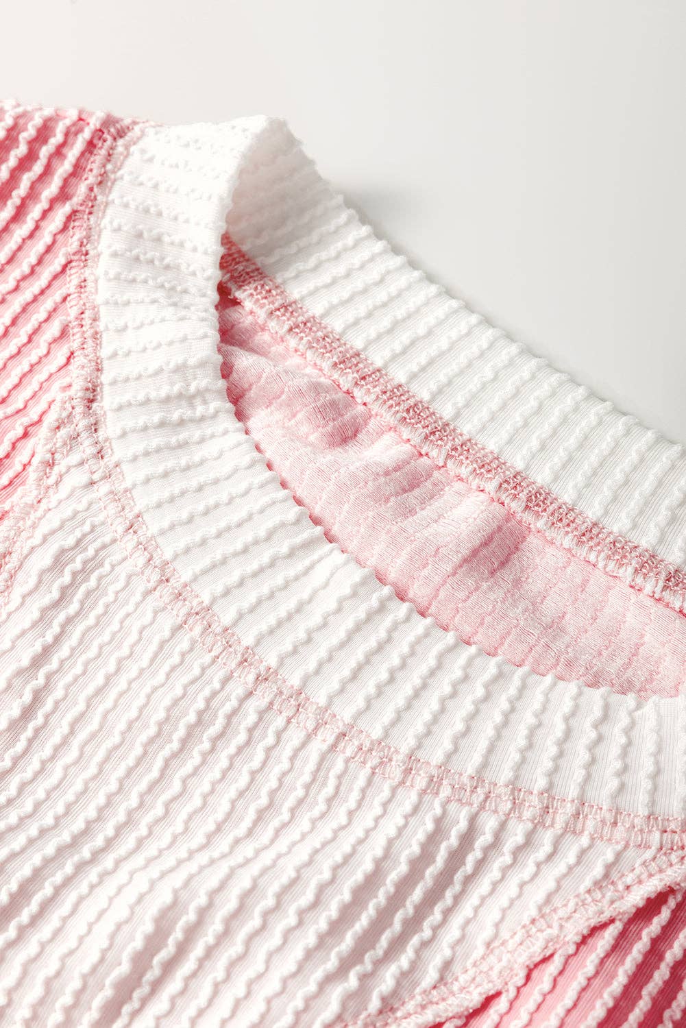 Lovesoft - Wholesale Knit Top - Women's - Blossom Corded Colorblock Drop Shoulder Loose Top3