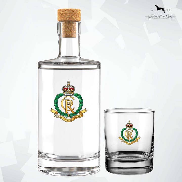 Royal Military Police - Fill Your Own Spirit Bottle (New King's Crown) for wholesale by Thecraftyblackdog