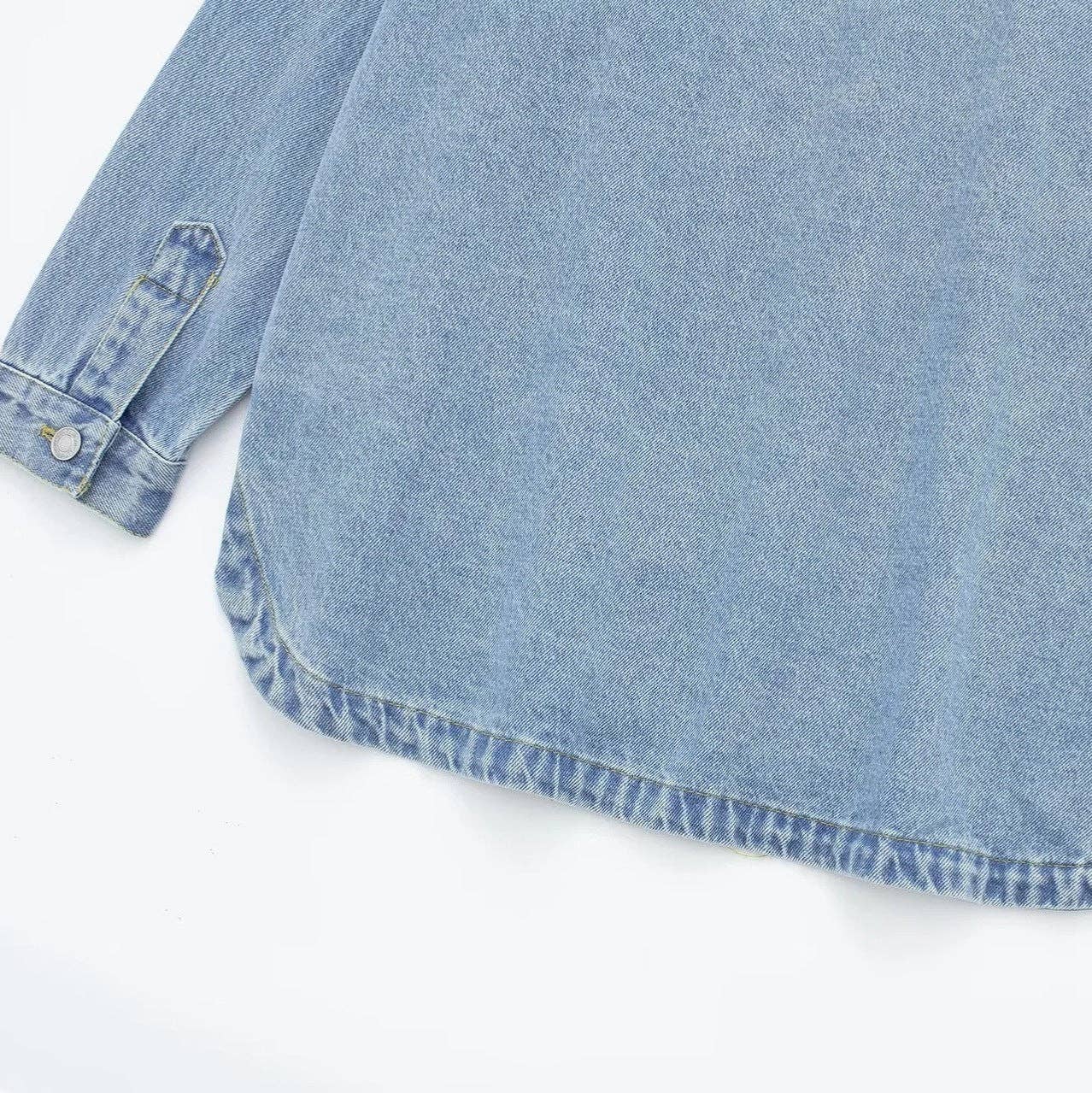 As Shown European Summer Denim Shirt Jacket  Chic  Cool for wholesale on Faire3