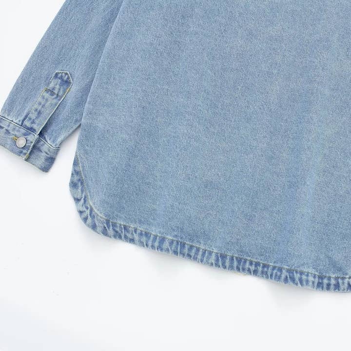 As Shown European Summer Denim Shirt Jacket Chic Cool for wholesale on Faire3