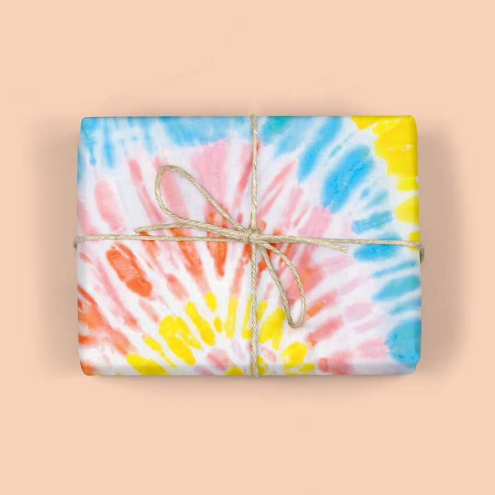 MELLOWWORKS - Wholesale Wrapping Paper Roll - TIE DYE Gift Wrap (ROLL)
