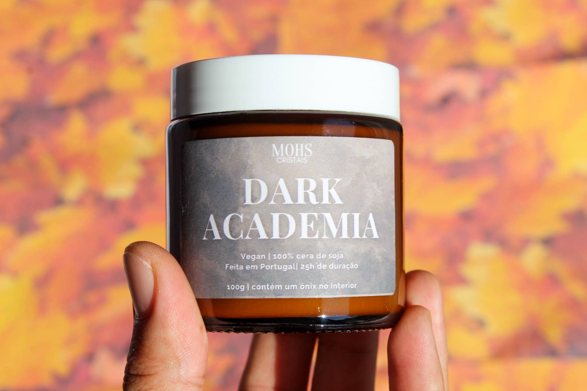 MOHS Cristais - Wholesale Jar/Filled Candle - Soy Wax Candle - Dark Academia1