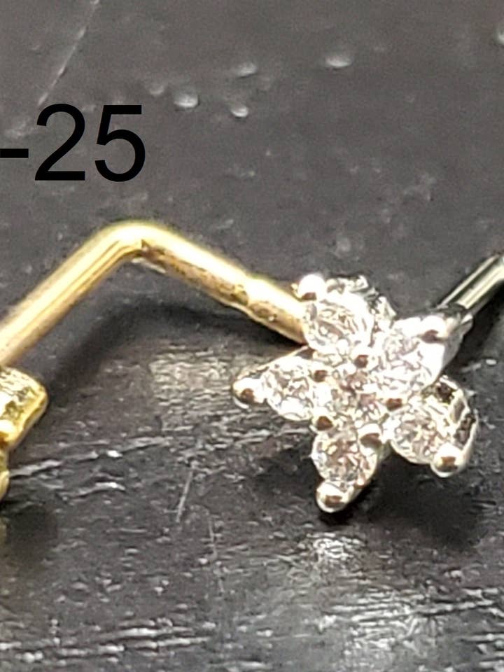 Anneau nasal Bulk Gold Star de type L pour la vente par etreM