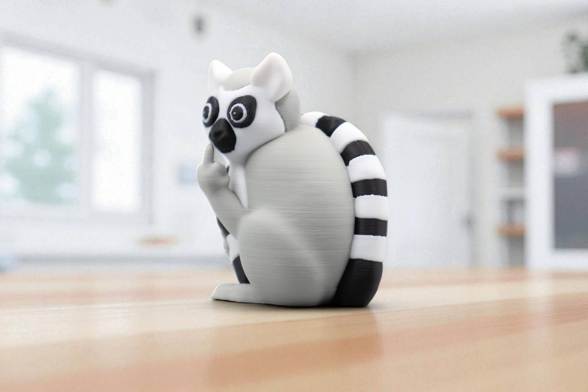 Lellume - Wholesale Decorative Figurine - Lemur Middle Finger Figurine – Funny Sarcastic Lemur Gift1