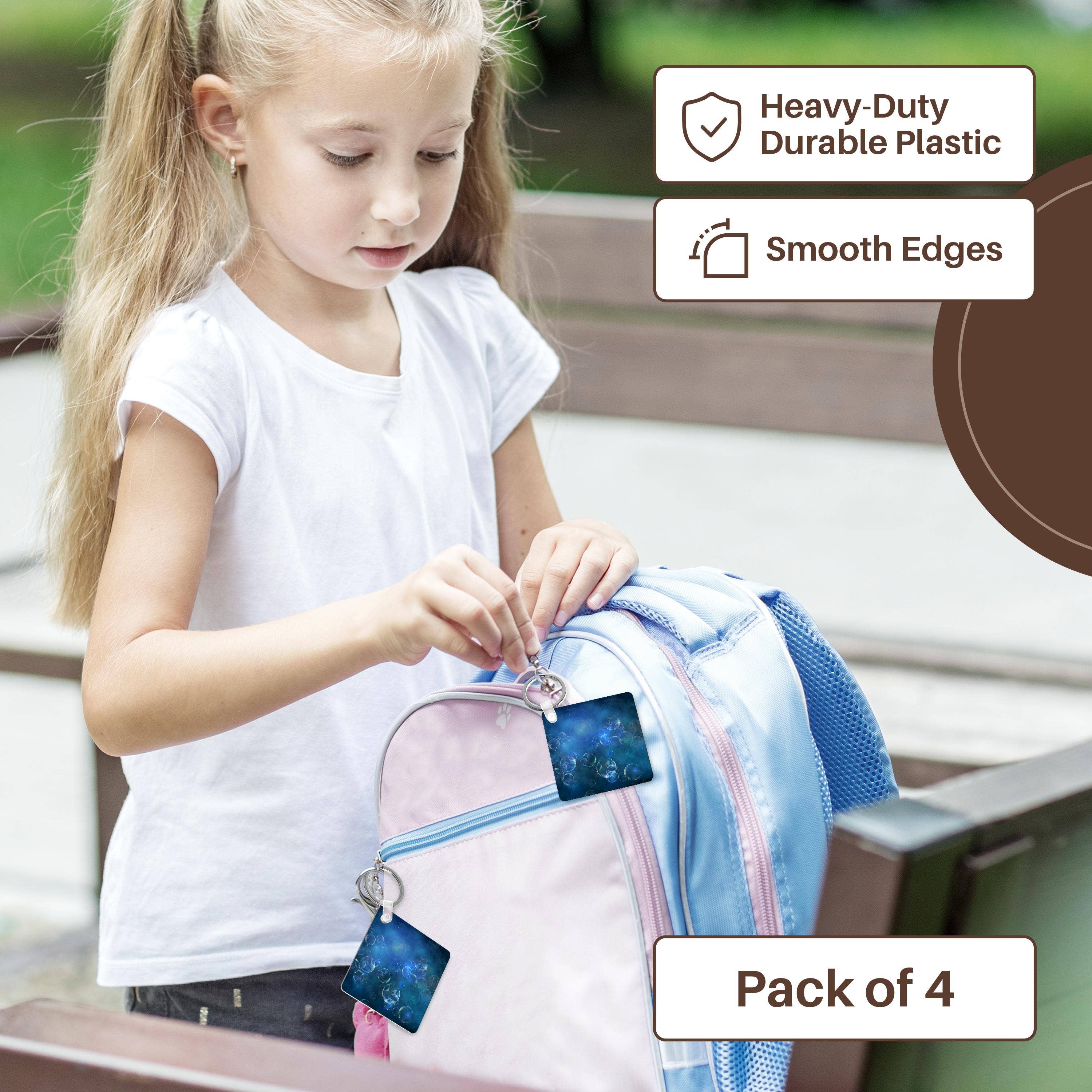 3dRose - Wholesale Keychain - Unisex - 3dRose, Soap Bubbles Floating On Blue Background, Key Chain3