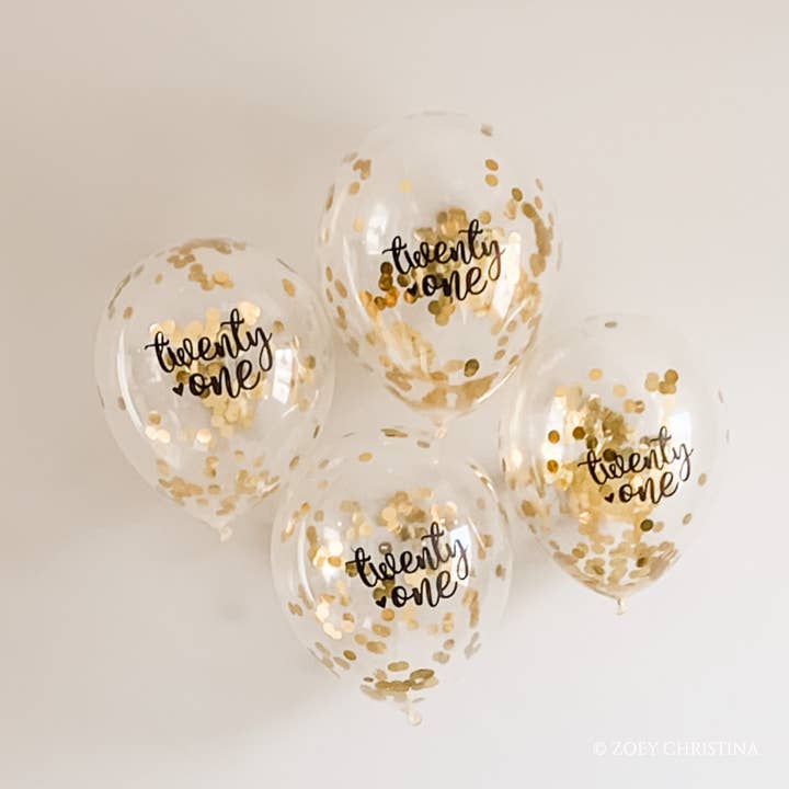 Zoey Christina - Wholesale Ballon - Eenentwintig met confetti gevulde ballonnen4