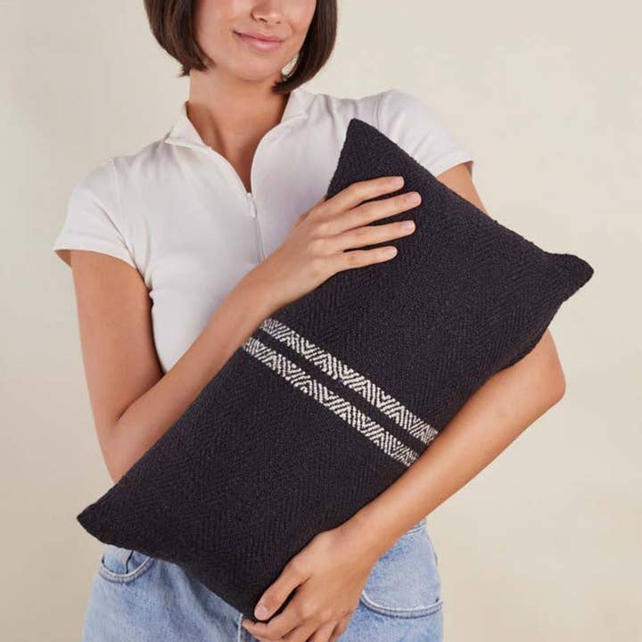 PILLOWPIA - Wholesale Lumbar Pillow - hugh lumbar pillow cover in black