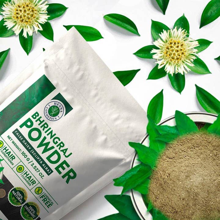 Henna Cosmetics Cypri - Wholesale Hair Conditioner - Bhringraj Powder or False Daisy (Eclipta Alba) | 100 Grams (3.5 Ounces) | 100% Natural, Organic, Herbal Supplement, Hair Conditioner4