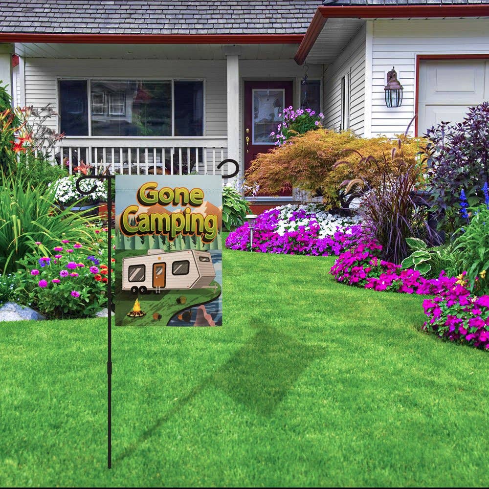 Flags Importer - Wholesale Flag - H&G Studios Gone Camping 12x18in Garden Flag6