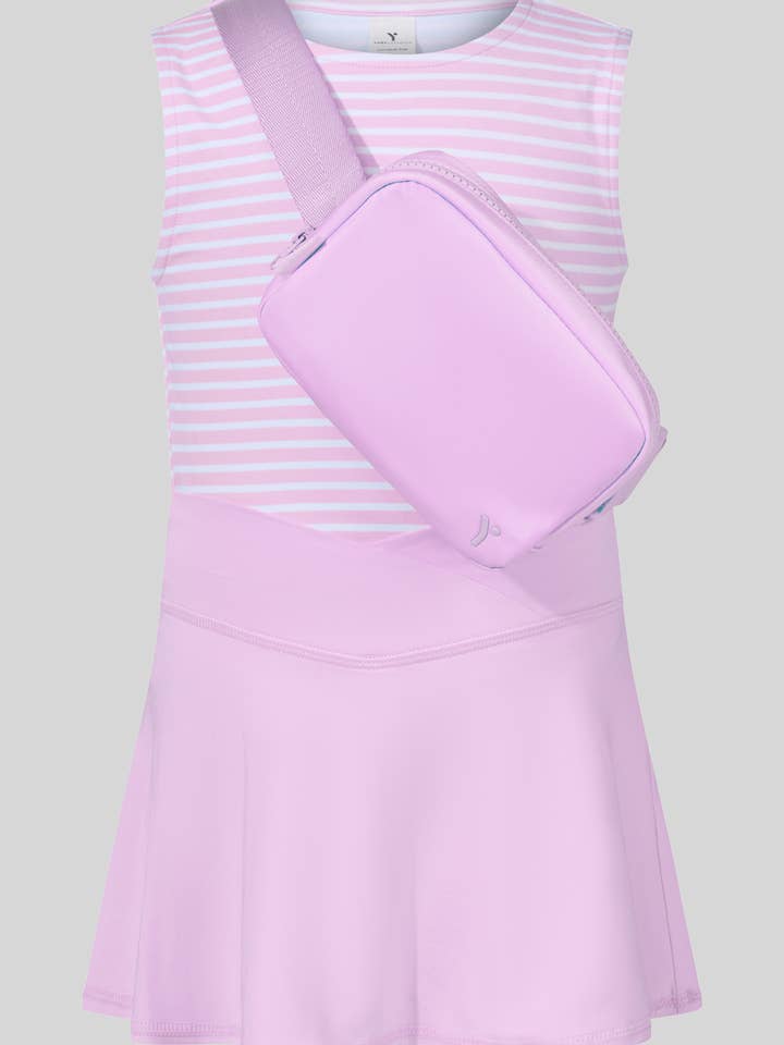 Little Girls Tank, Crossover Skort, Fanny bag Set for wholesale by 90 Degree by Reflex & Yogalicious