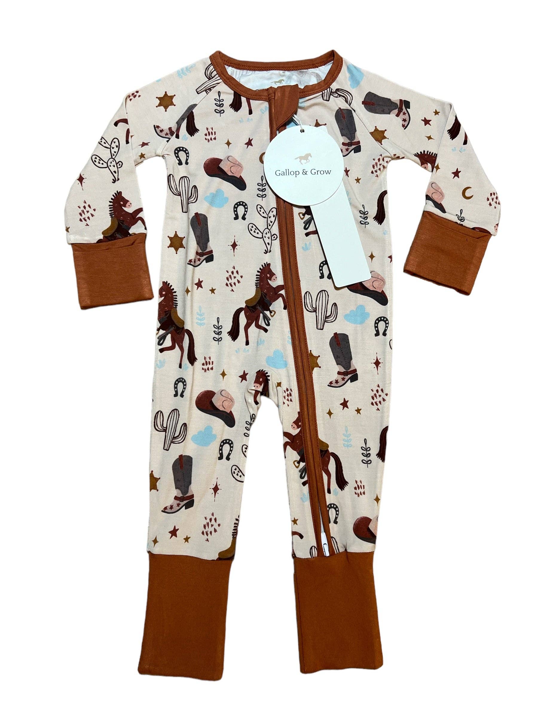 Gallop & Grow – wholesale Nattdräkt – Baby – Wild West Byxor med dragkedja0