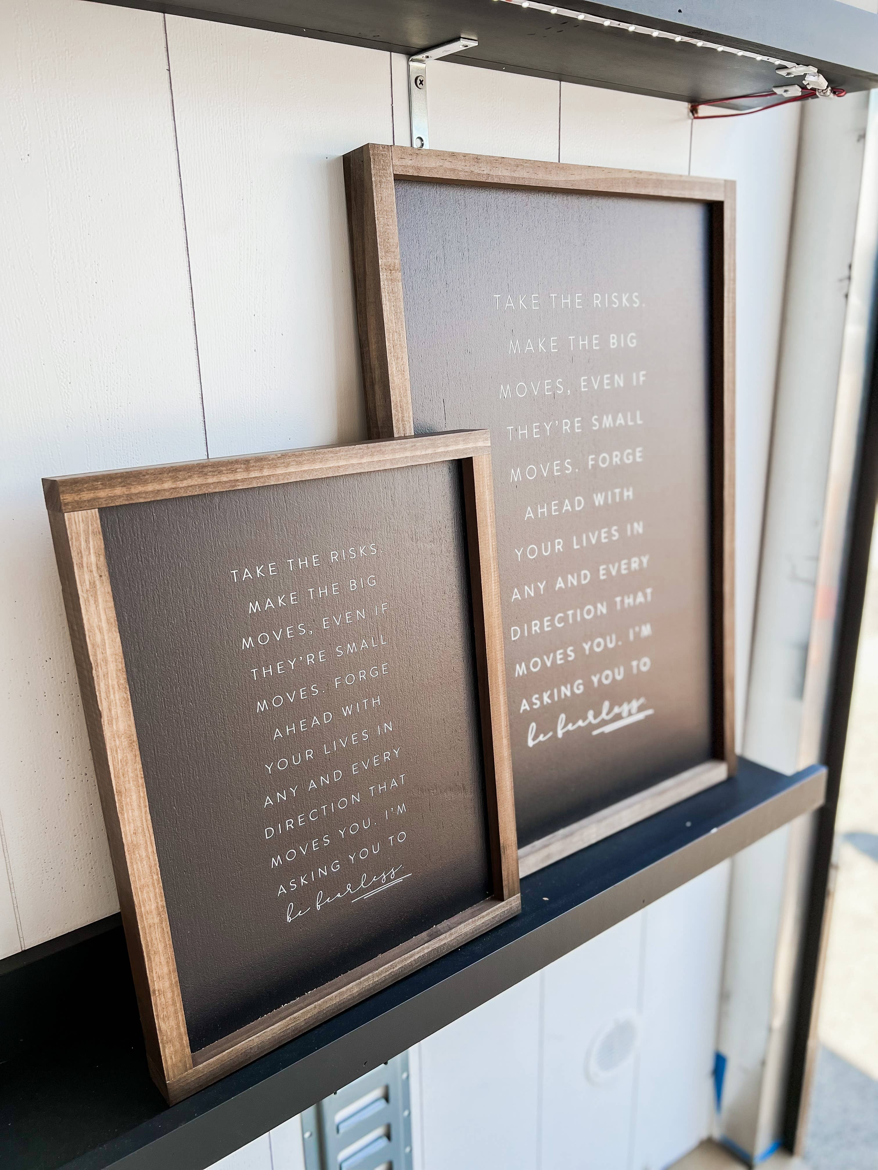 Lily and Sparrow - Wholesale Sign - Take the Risks | Handmade Wood Sign, Wall Art3