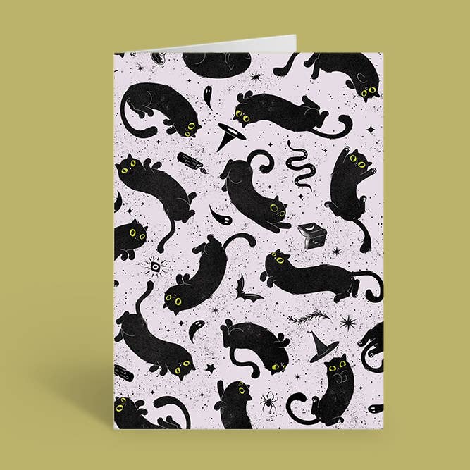 Elissa Marie Creative - Wholesale Everyday Greeting Card - Void Kitties Greeting Card | black cats | witchy | magick