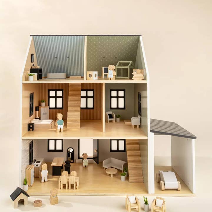 Coco Village - Wholesale Doll Accessory Kit - Kids - Set of 5 Family Wooden Doll House Characters4