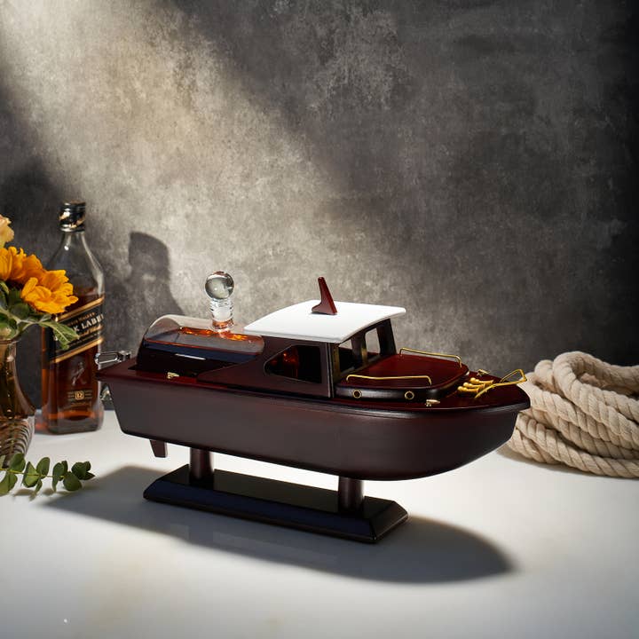 The Wine Savant / Khen Glassware - Wholesale Decanter - Boat Ship Whiskey & Wine Decanter Ship | 800 mL3