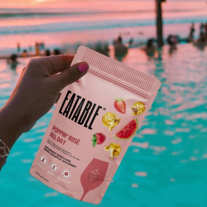EATABLE Popcorn - Wholesale Popcorn - Poppin' Rosé All Day - Gourmet Candied Popcorn