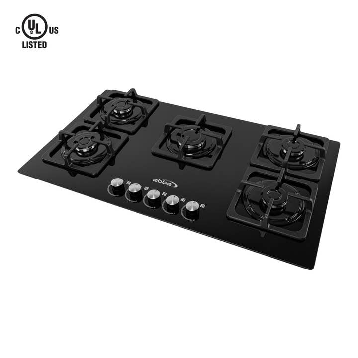 Artesano | Home Decor – wholesale Kitchen appliance – Gas on Glass Cooktop 36" with 5 Burners - CG-601-V5S3