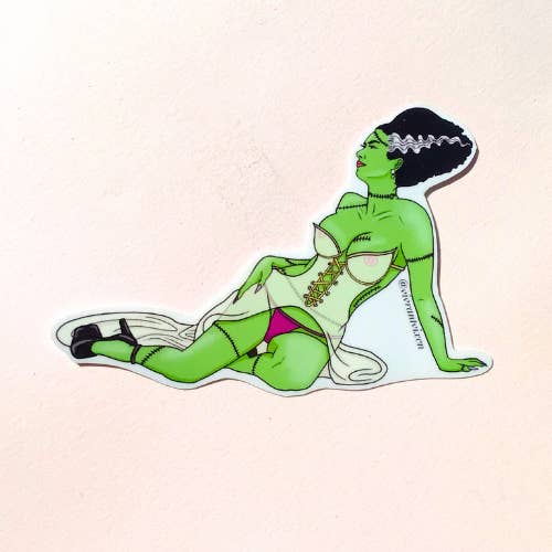 Wife of Frankenstein Adult Die Cut Vinyl Sticker for wholesale by Vivrant Vixen
