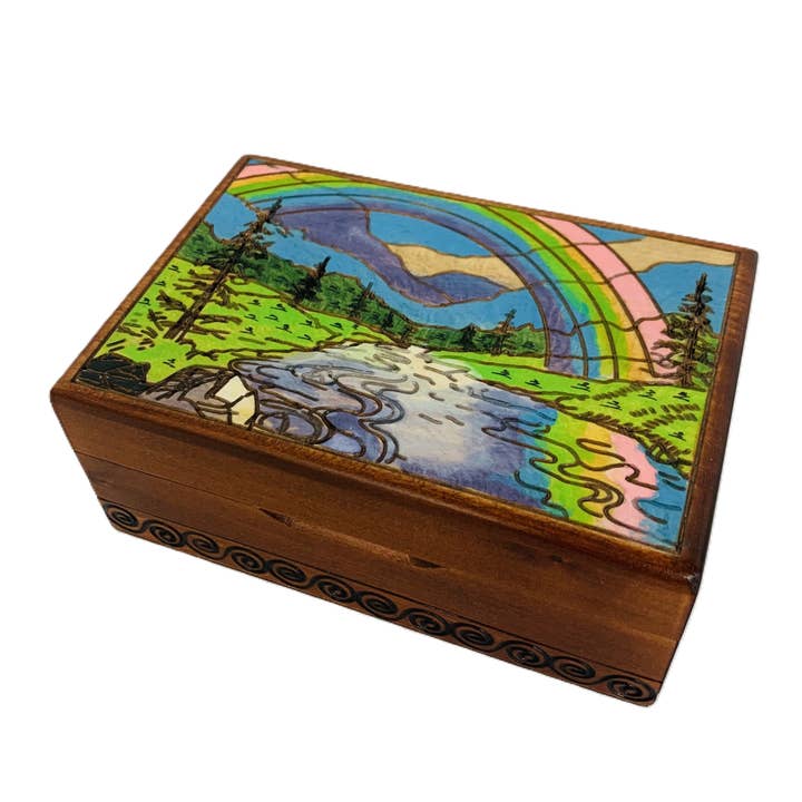 Medium Rainbow Box for wholesale by M Cornell Importers Inc