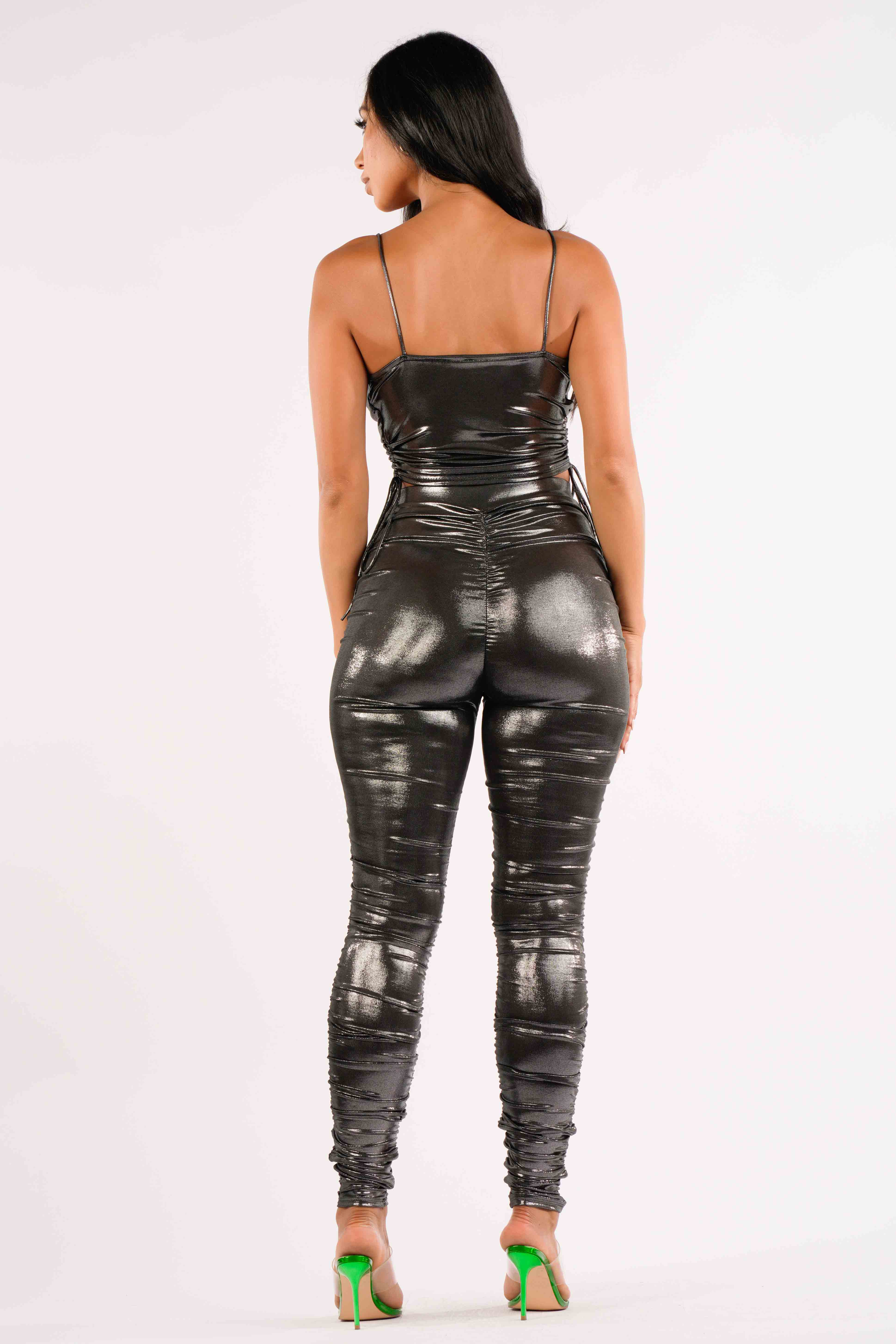 K Too - Wholesale Top & Pant Set (NOT Loungewear) - Women's - Metallic ruched set1