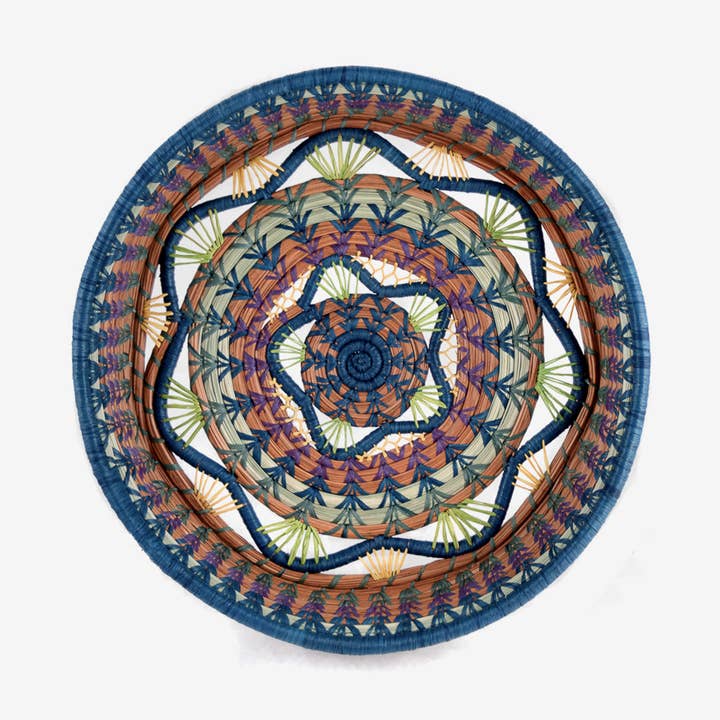 Panier Rosenda en bleu sarcelle pour la vente par Mayan Hands