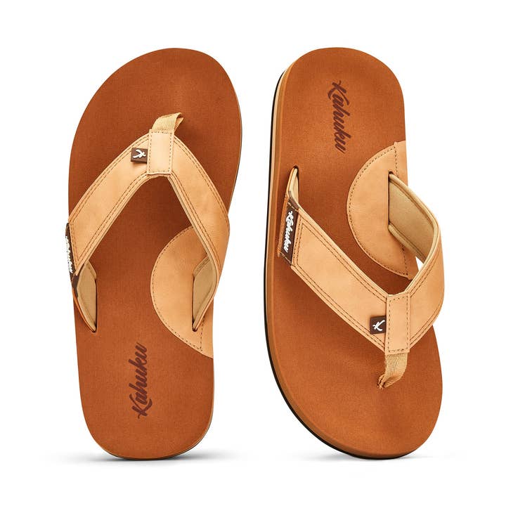 Slaps Men's Flip-Flops - Tan for wholesale by Kahuku UK
