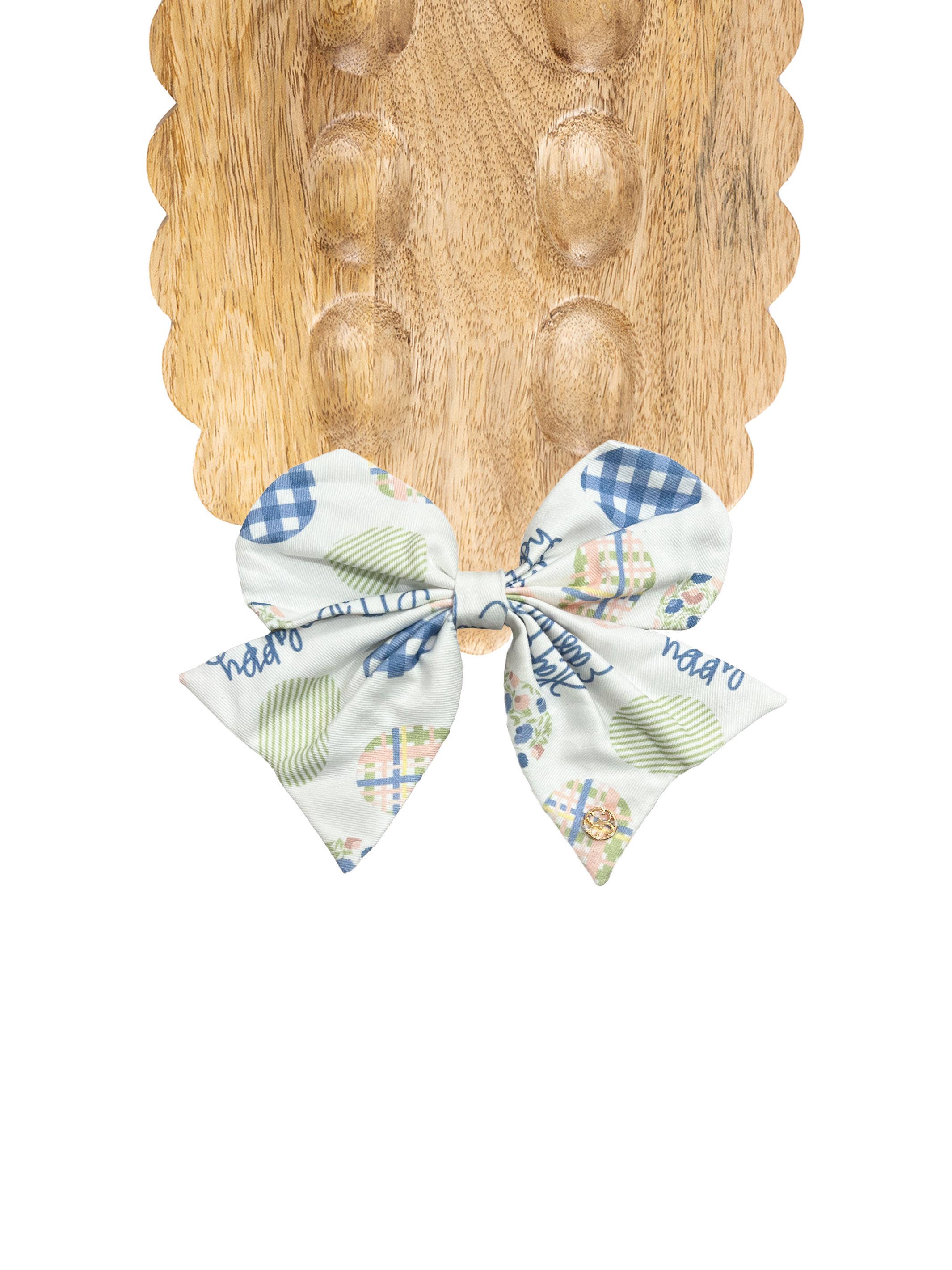 Mary Square - Wholesale Decorative Tabletop Object - Fabric Bow | Easter Eggs