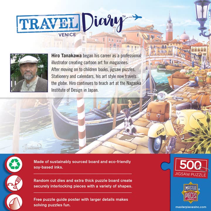 Masterpieces Puzzles - Wholesale Puzzle - Adult - Travel Diary - Venice 500 Piece Puzzle