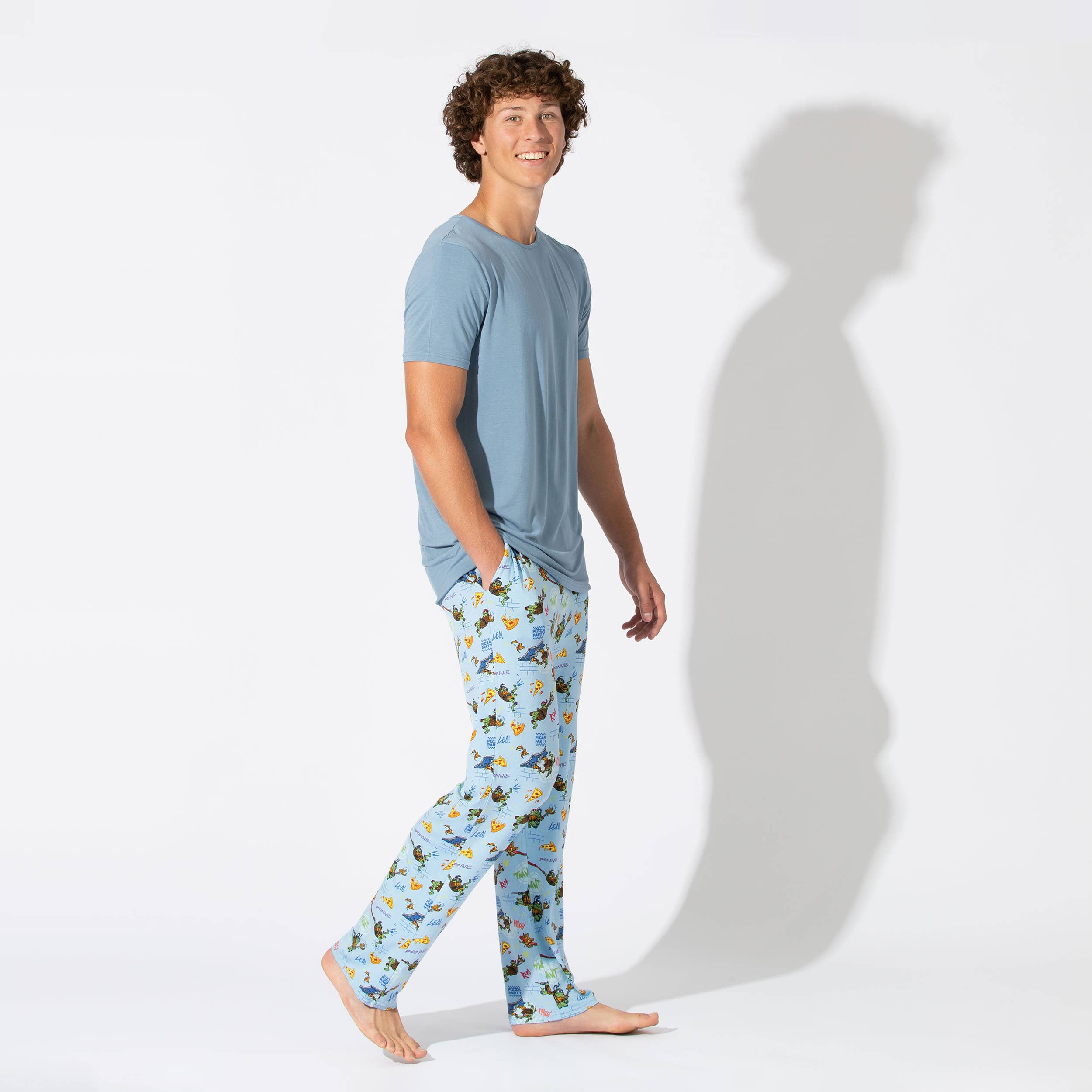 Bellabu Bear - Wholesale Sleepwear Set - Men's - Teenage Mutant Ninja Turtles Pizza Men's Pajama Set1