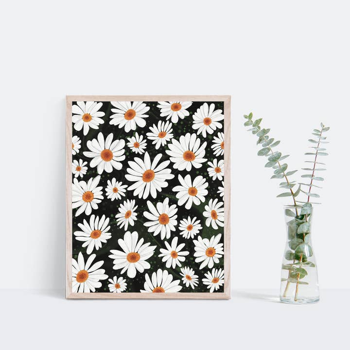 Green Artist Designs - Wholesale Art Print - Daisy Garden Art Print3