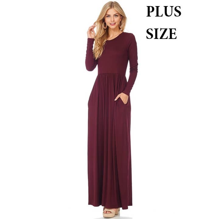 Reborn J - Wholesale Dress - Women's - Basic long sleeve maxi in plus size13