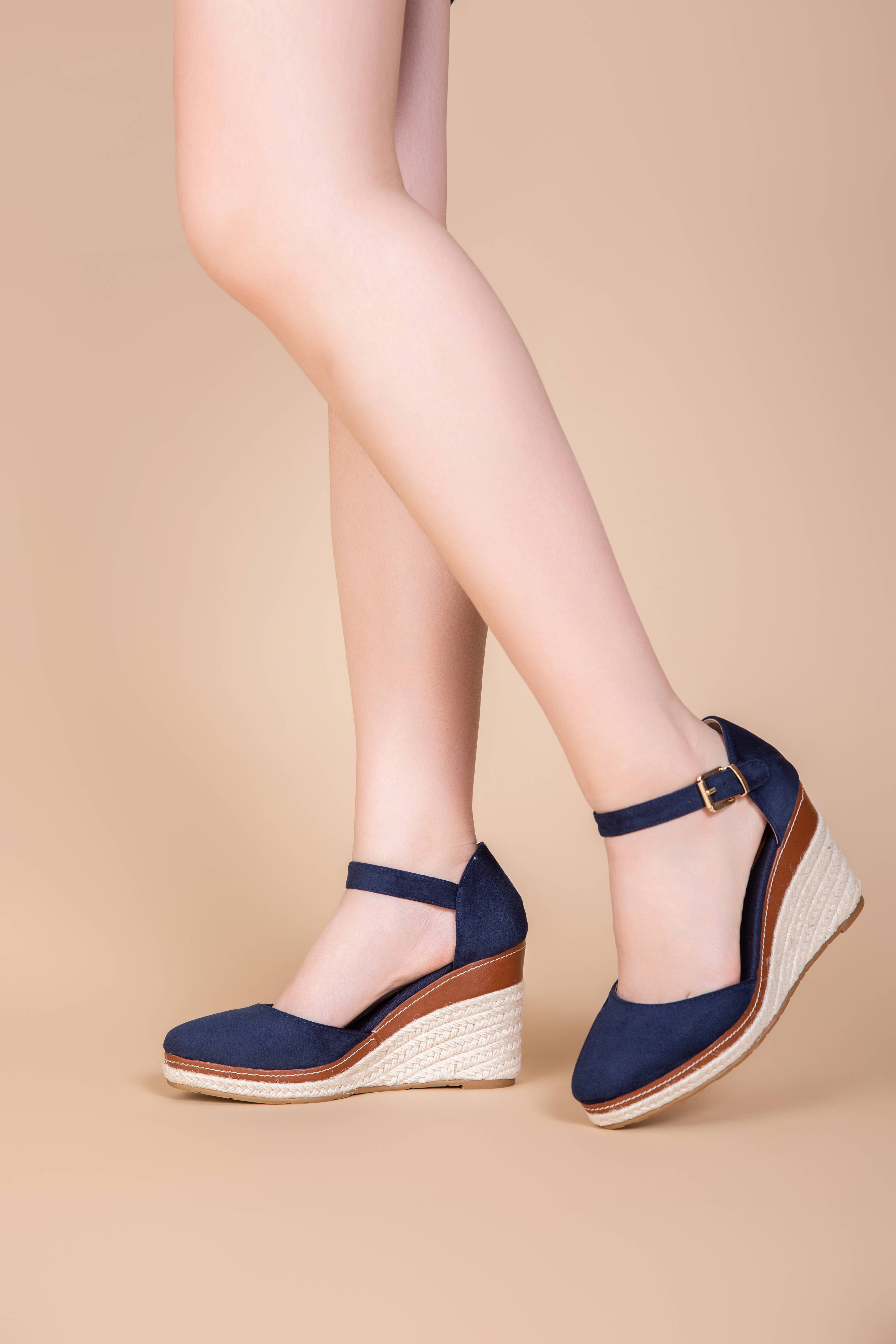 LADY GLORY - Wholesale Wedges - Women's - Wedge espadrille sandals in suede0