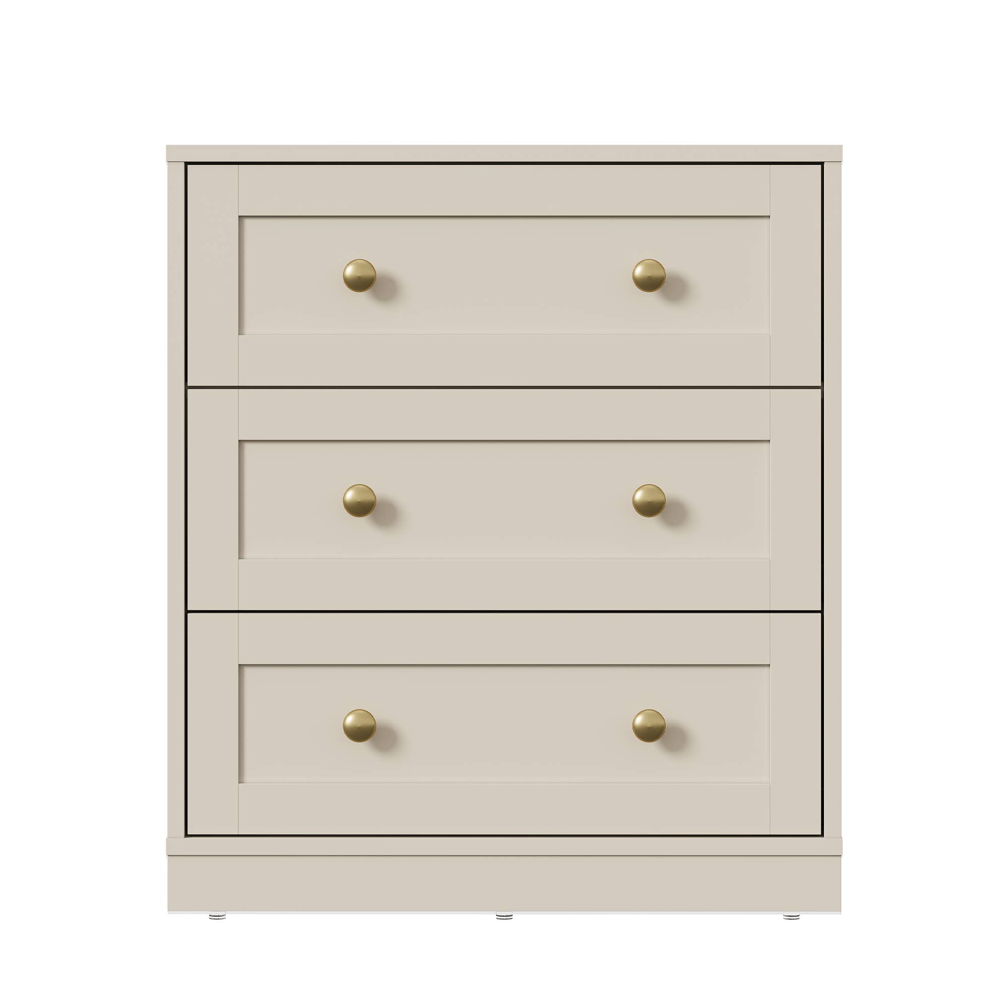 Heynemo - Vente Armoire - Table de chevet à 3 tiroirs, grande table de chevet avec rond doré36